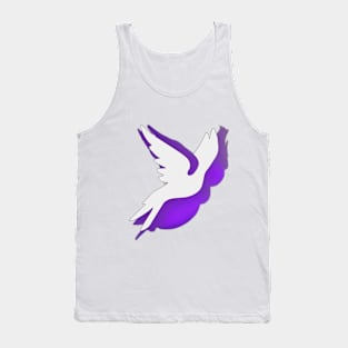 Dove Purple Shadow Silhouette Anime Style Collection No. 465 Tank Top